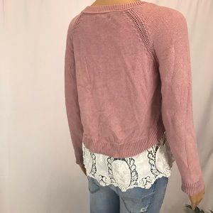 American Eagle Outfitters Sweaters - American Eagle sweater with lace size small womens American Eagle Outfitters Sweaters - American Eagle sweater with lace size small womens